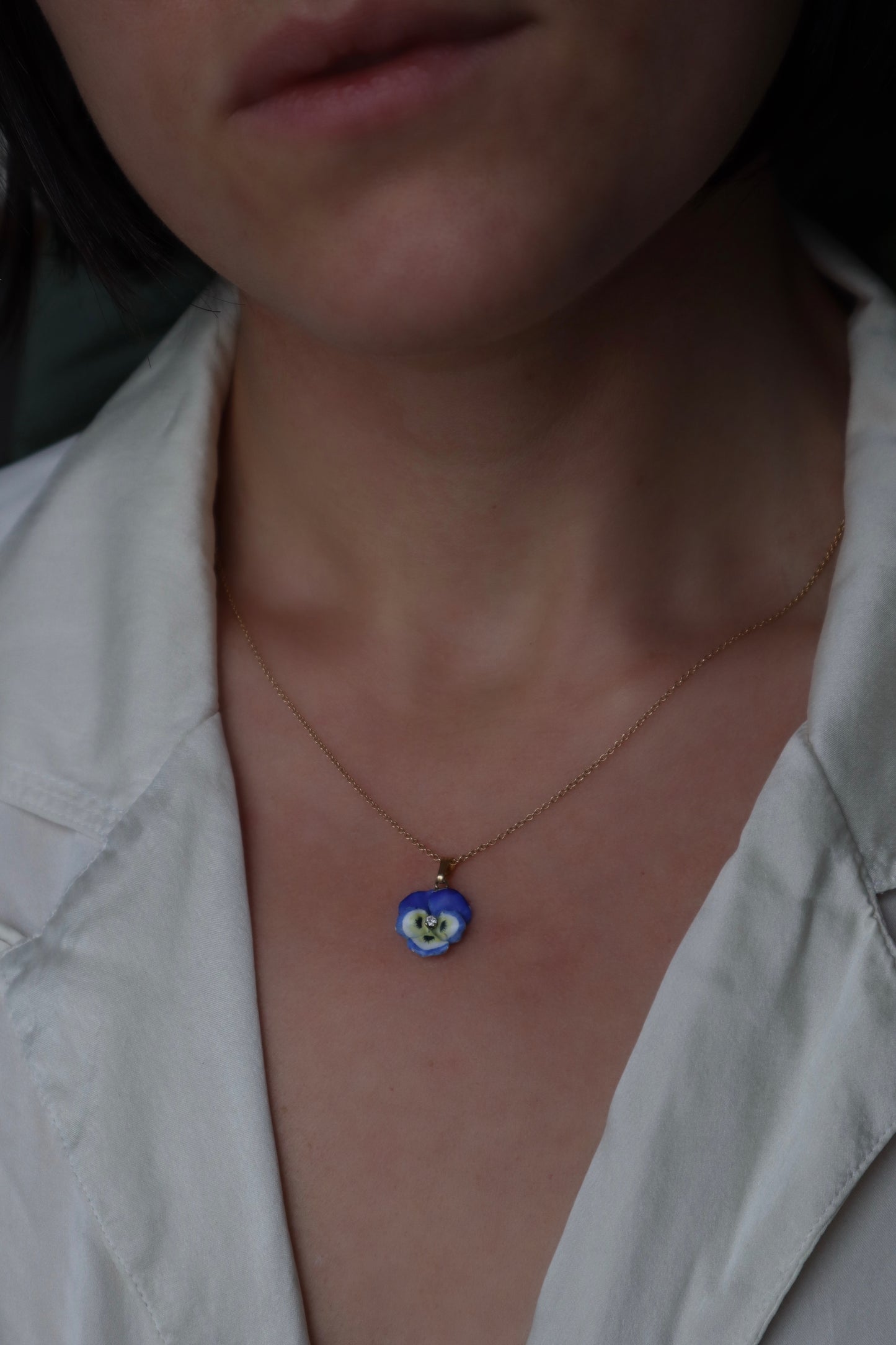 The Blue Pansy Charm