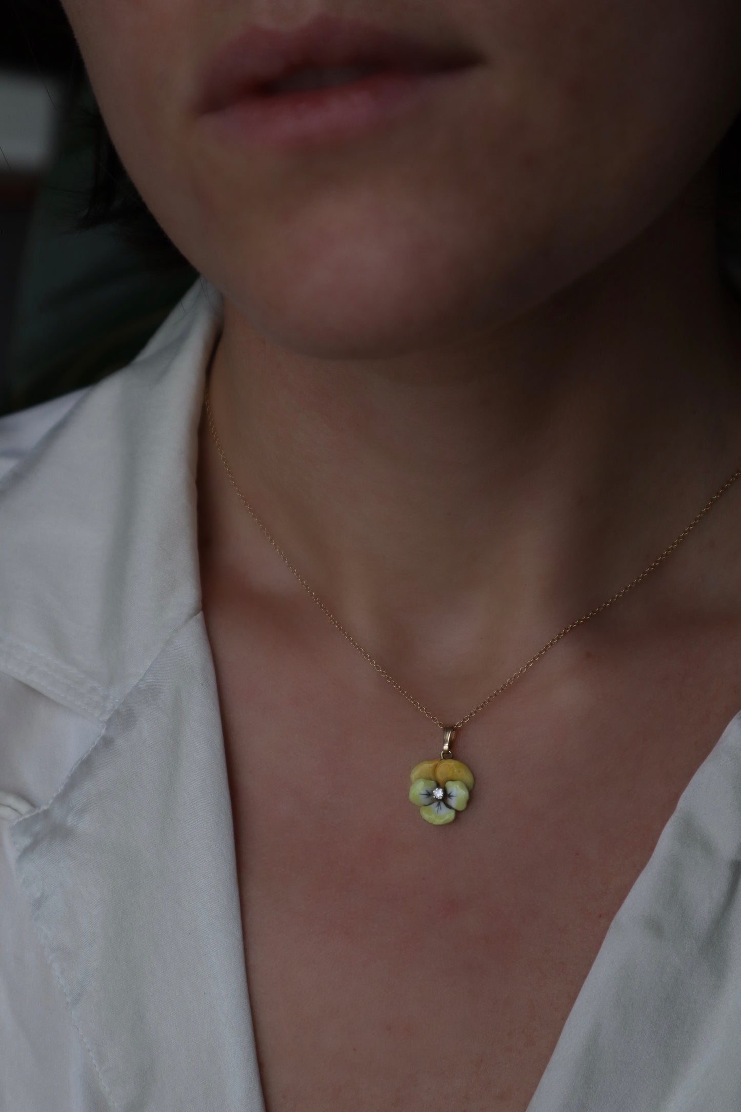 The Yellow Pansy Charm