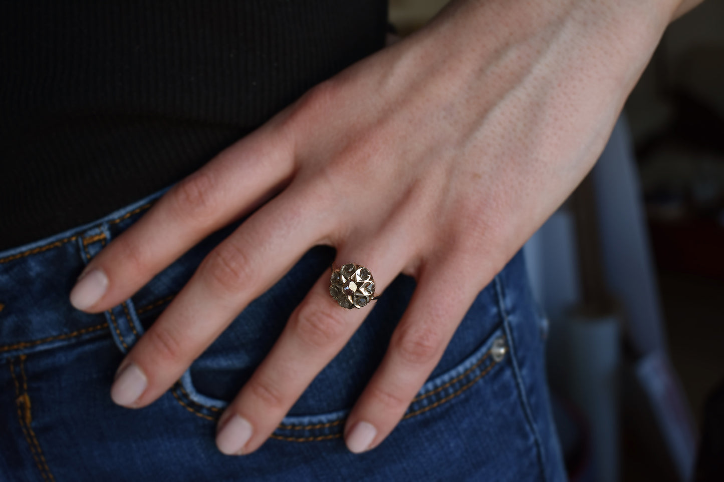 The Diamond Chip Cluster Ring