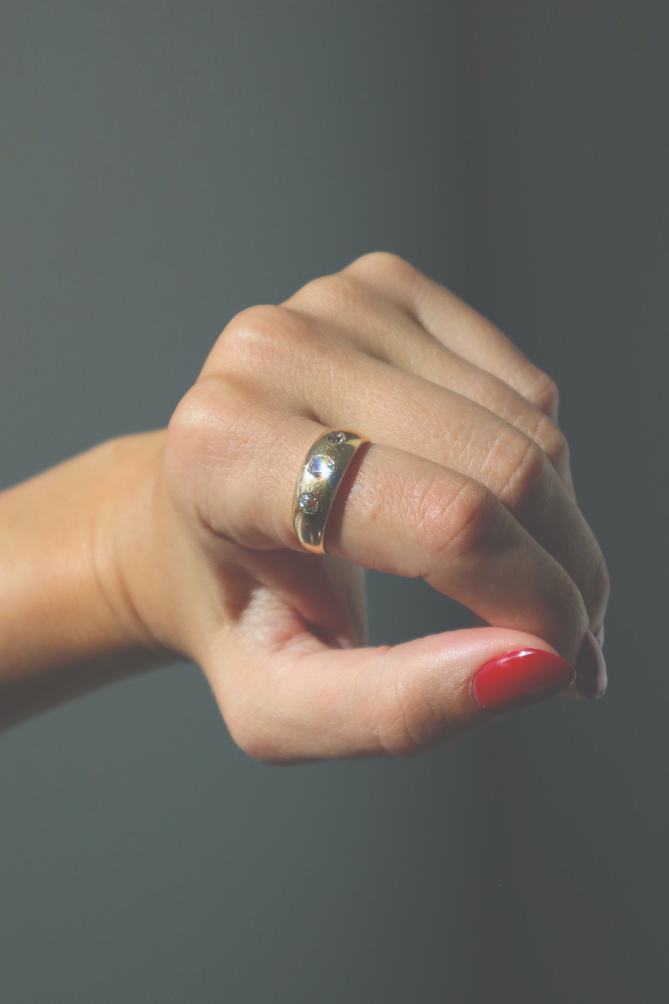 The Burnished Diamond Ring