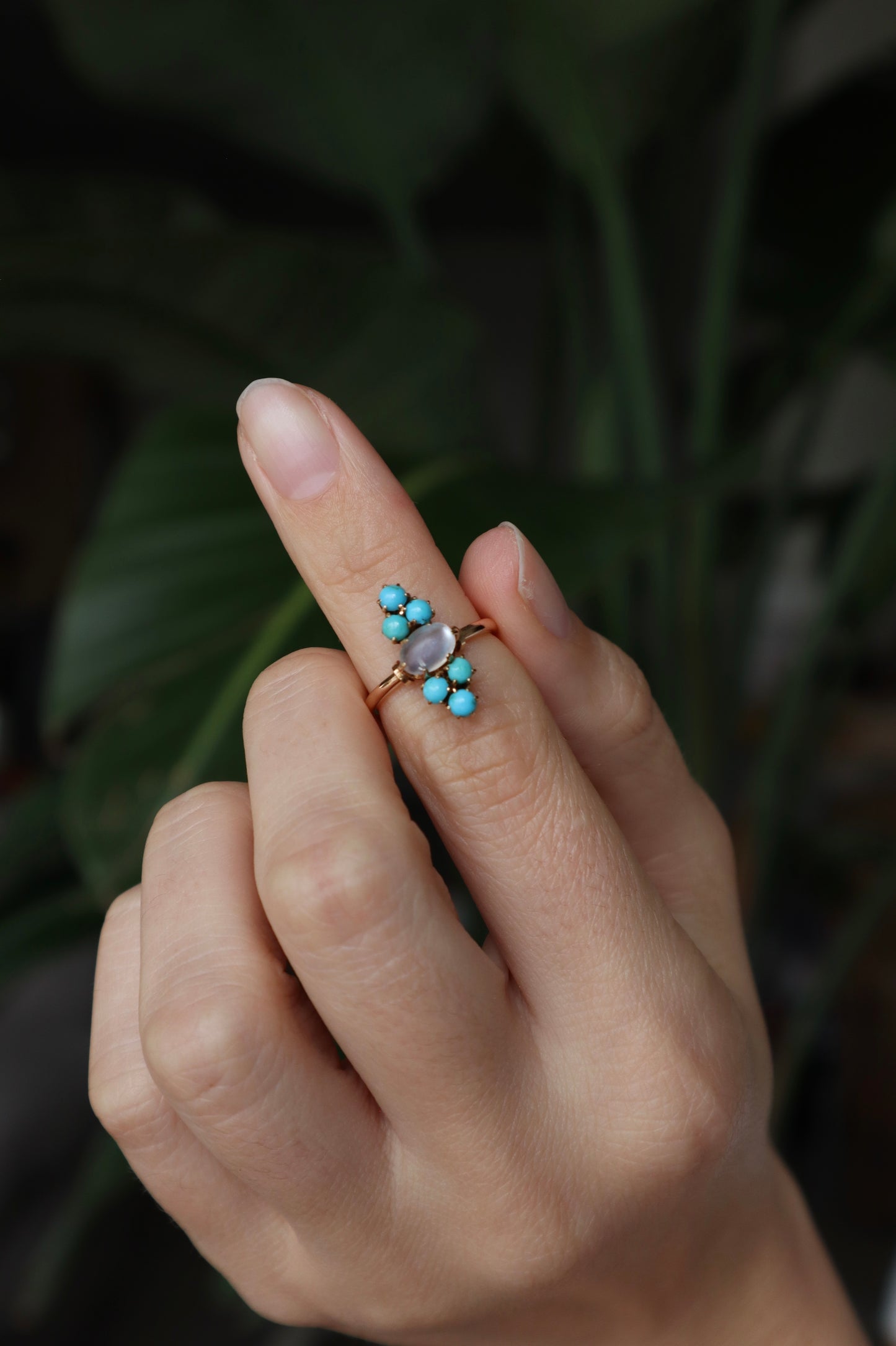 The Moonstone Navette Ring