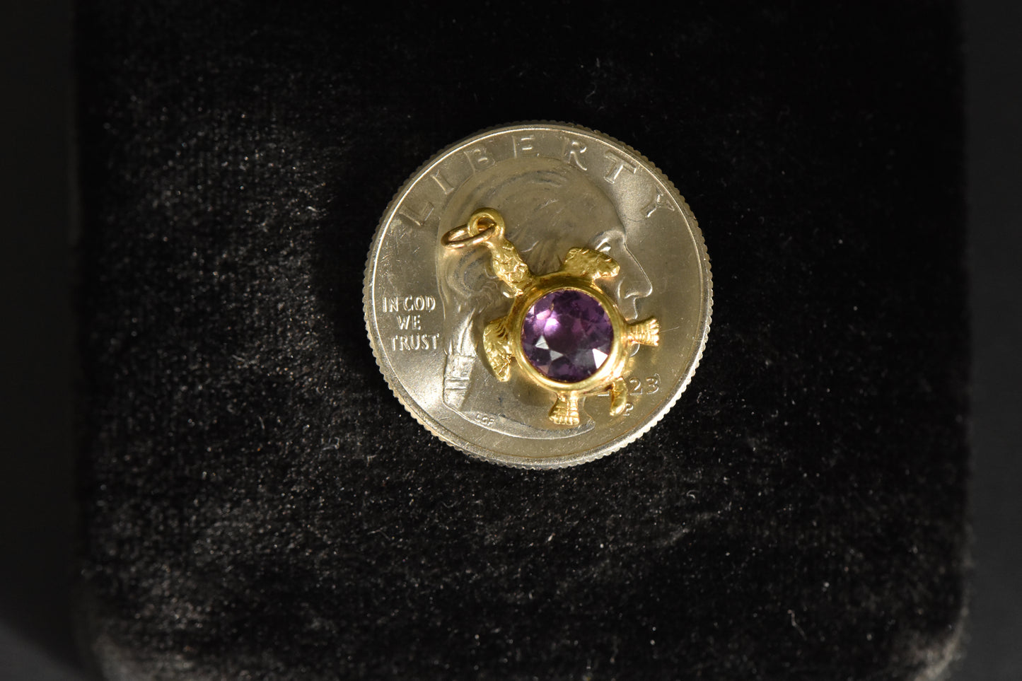 The Amethyst Turtle Charm