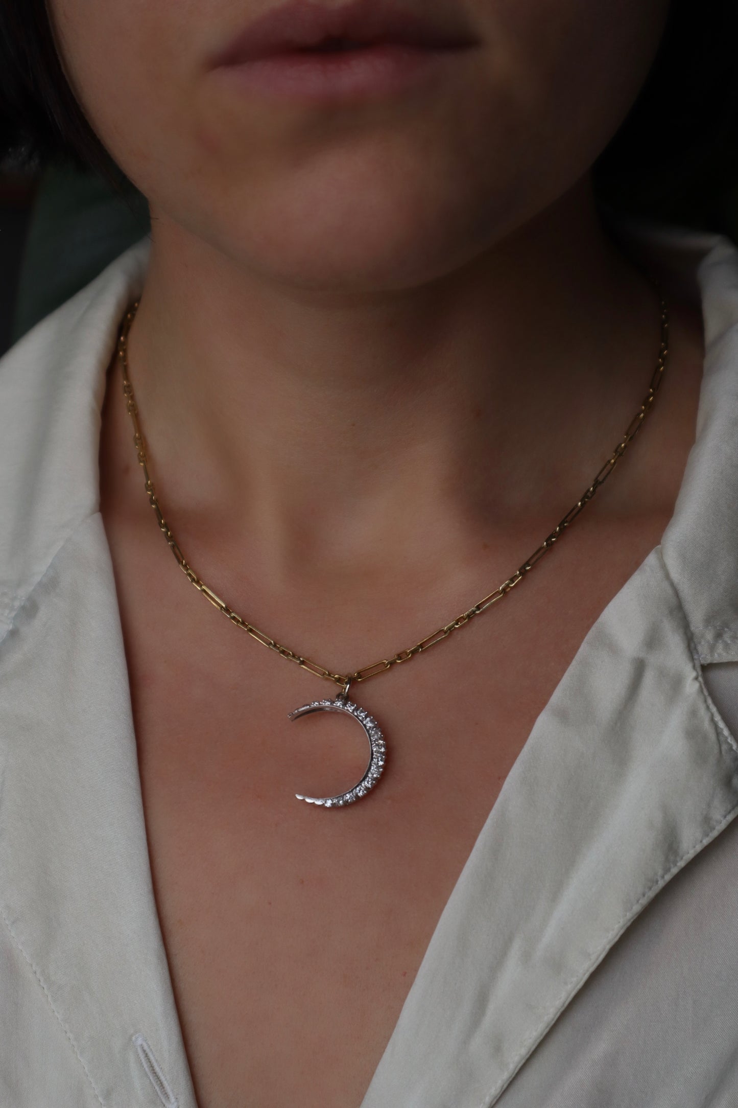 The Diamond Crescent Pendant