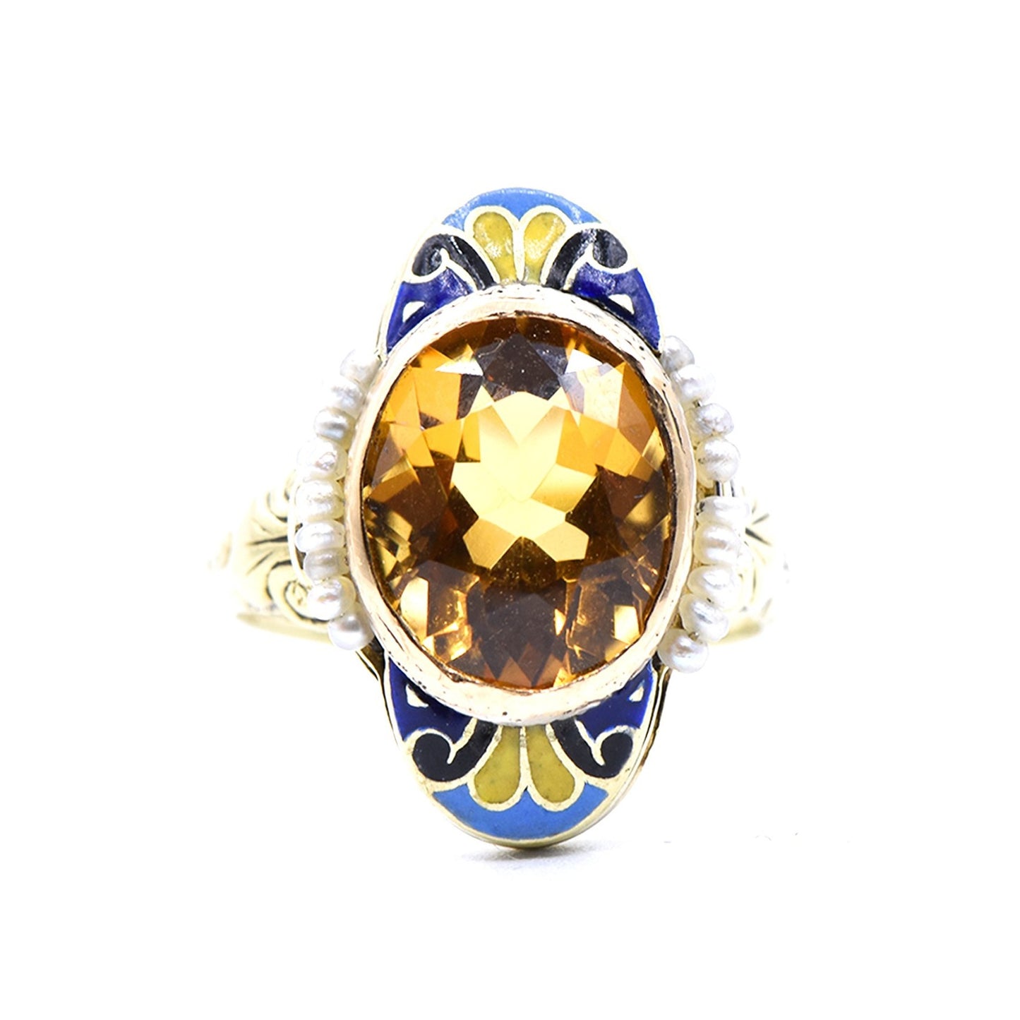 The Whiskey Citrine Ring