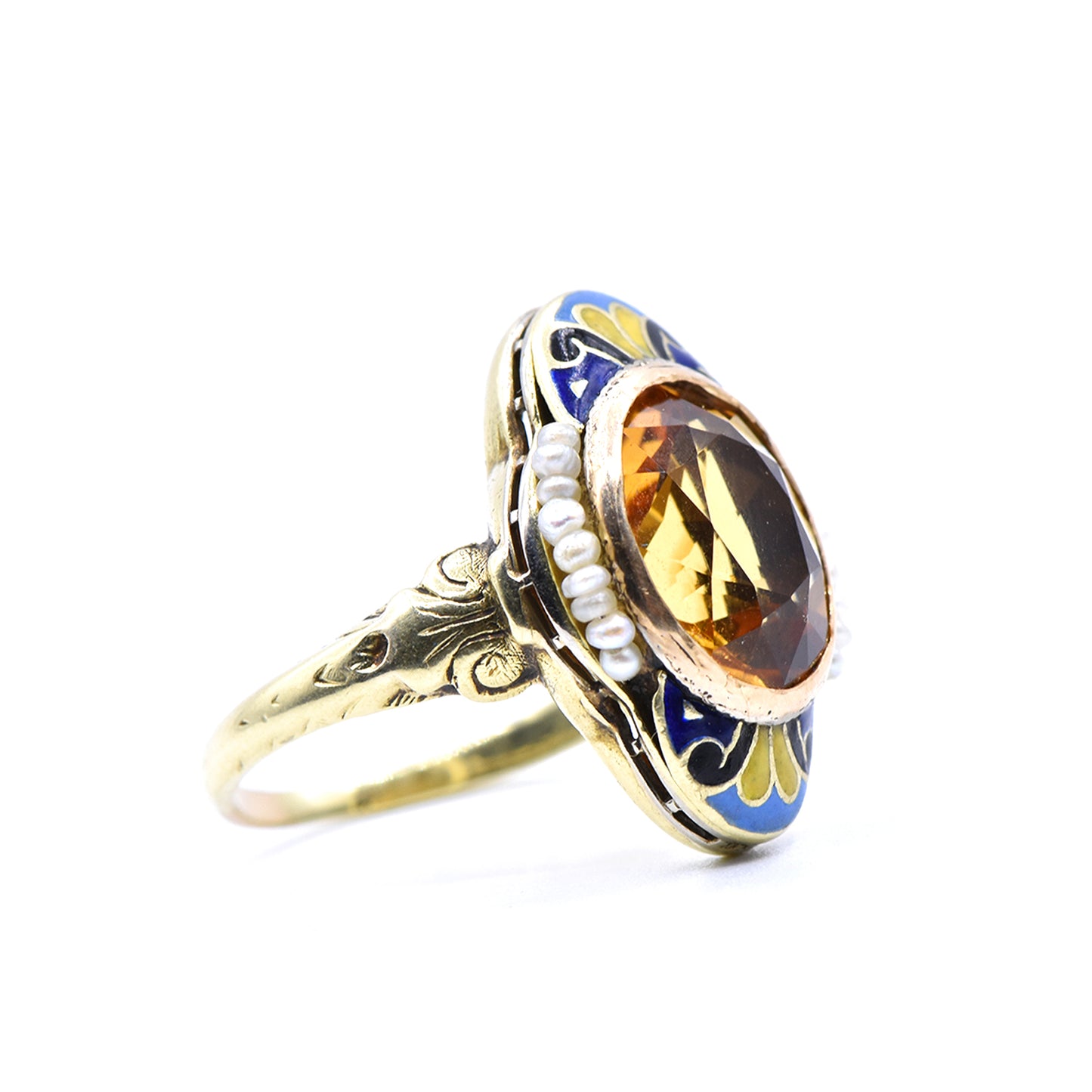 The Whiskey Citrine Ring