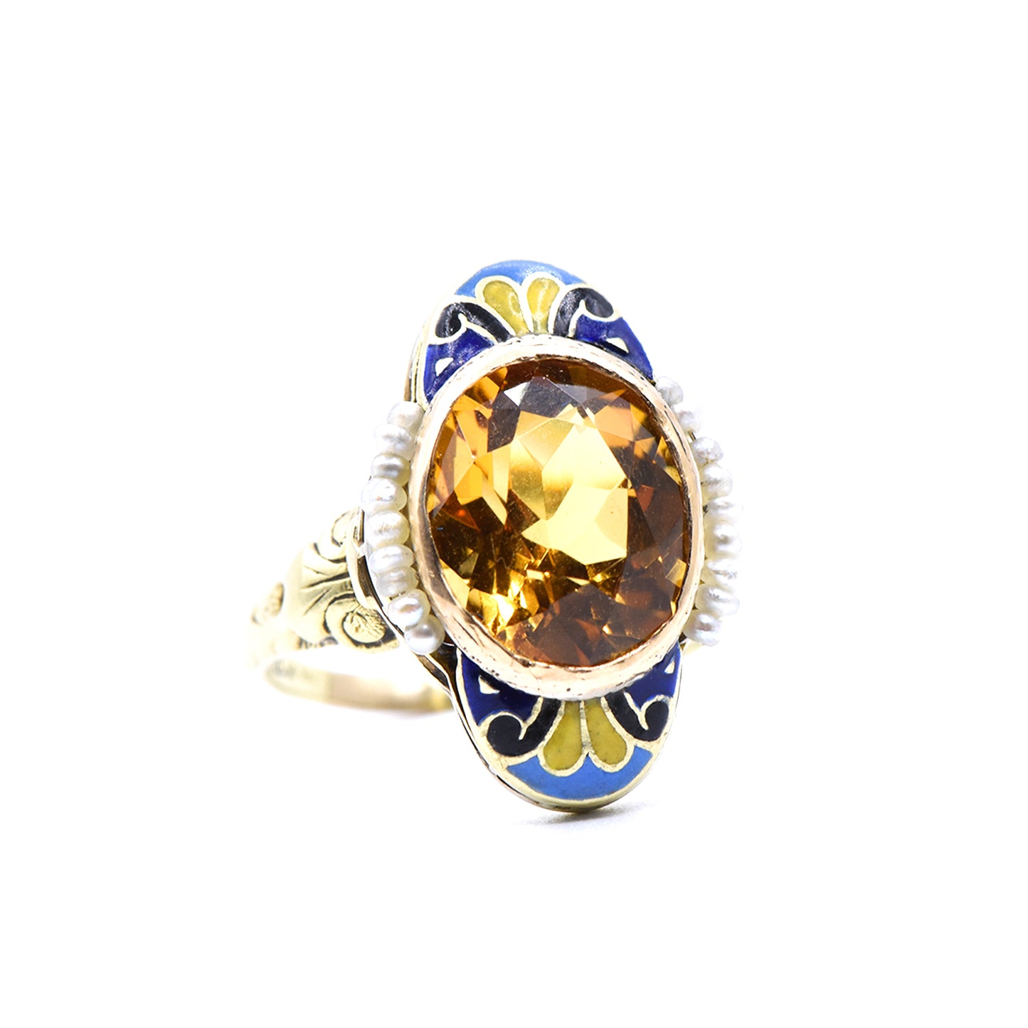 The Whiskey Citrine Ring