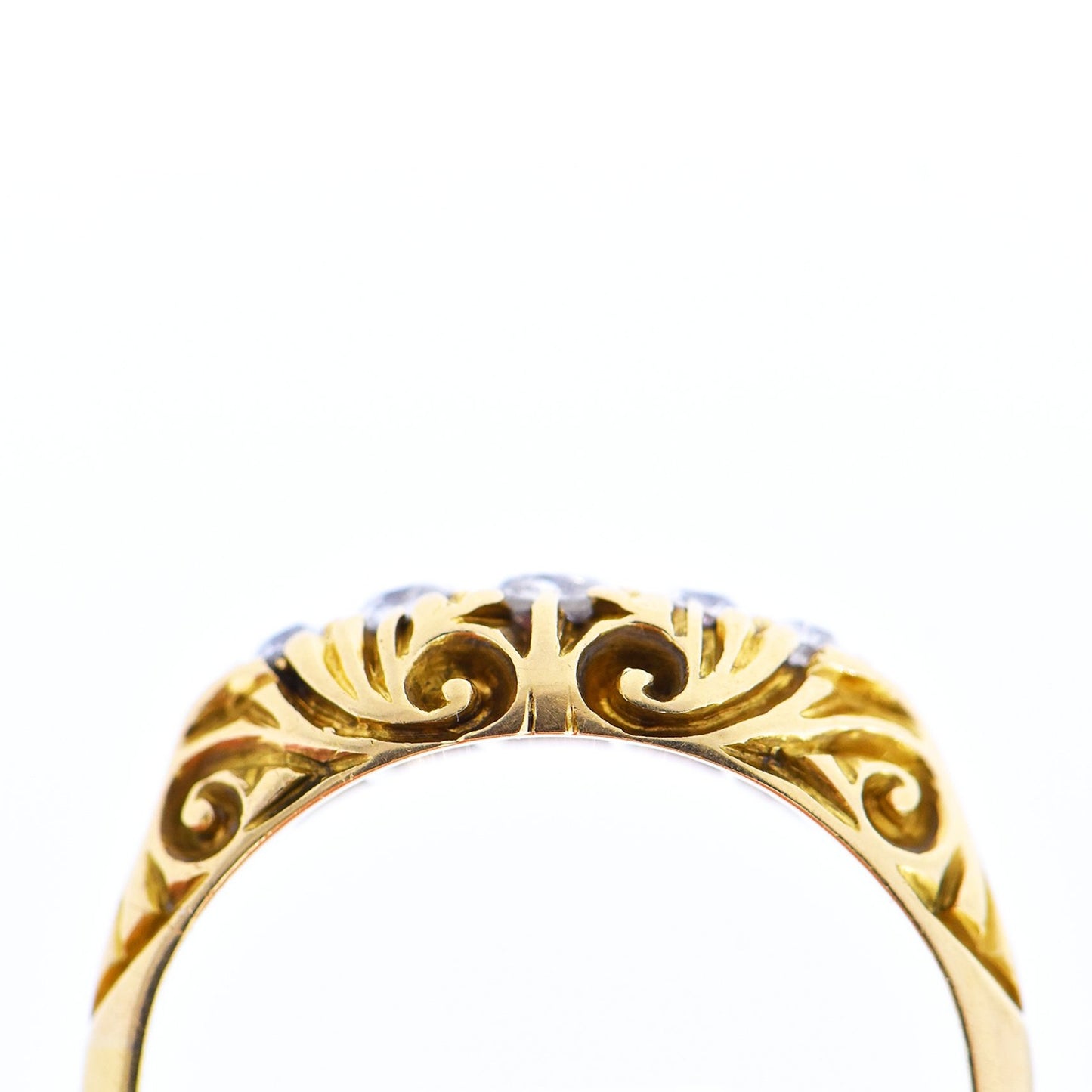 The Five Stone Scroll Ring