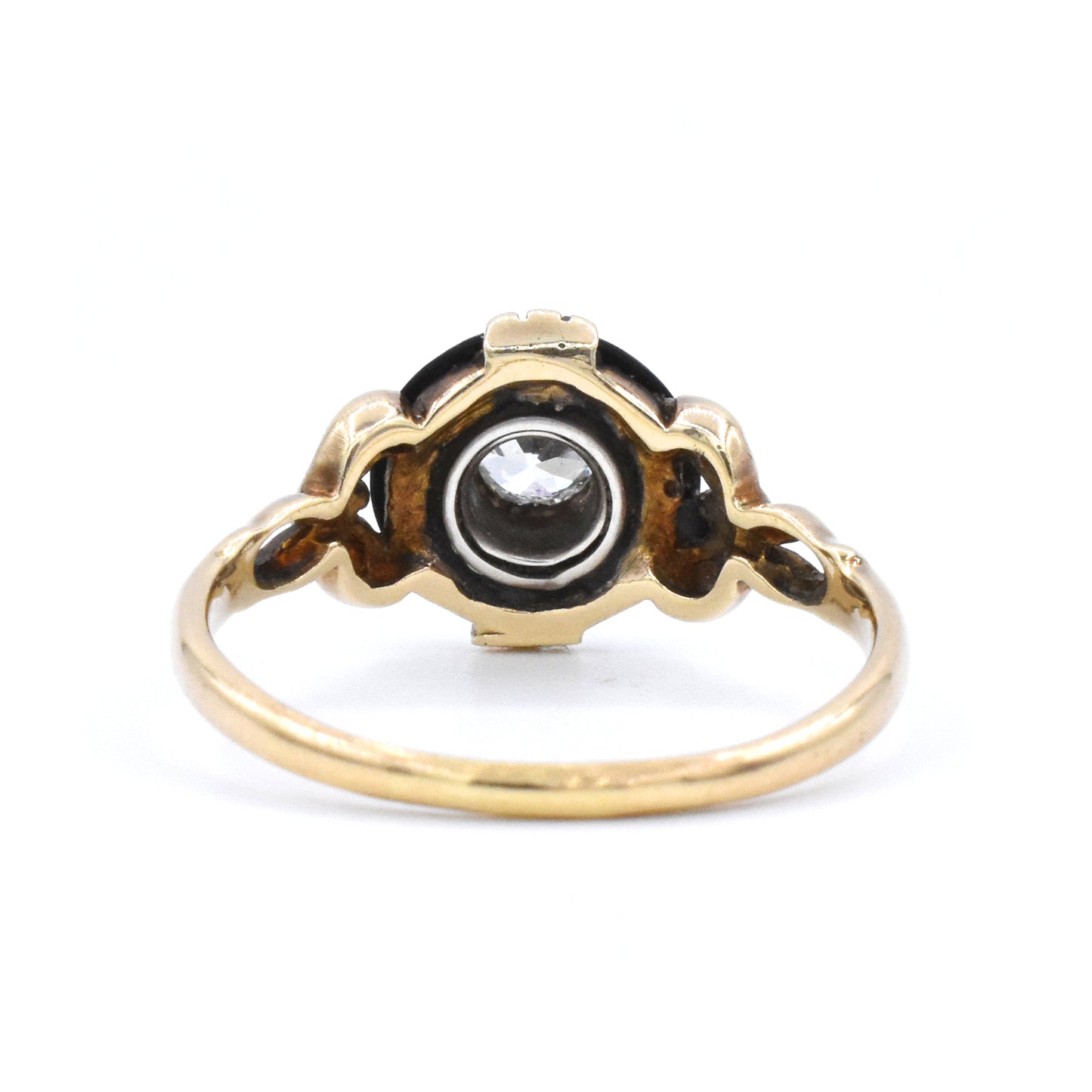 The Bows and Diamond Onyx Ring