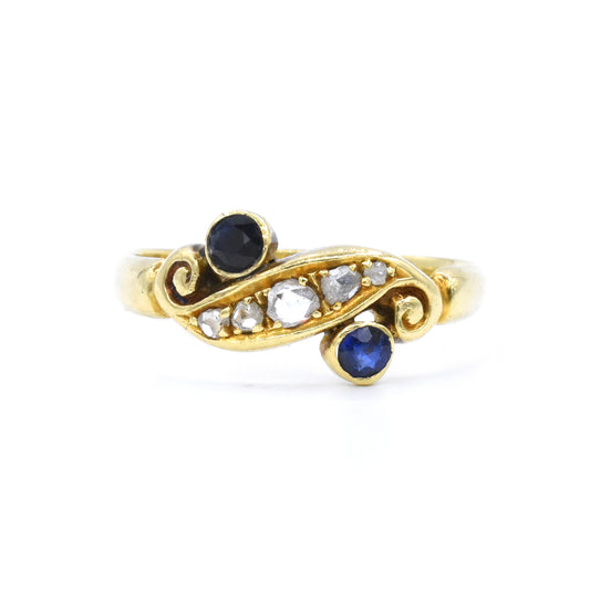 The Sapphire Scroll Ring