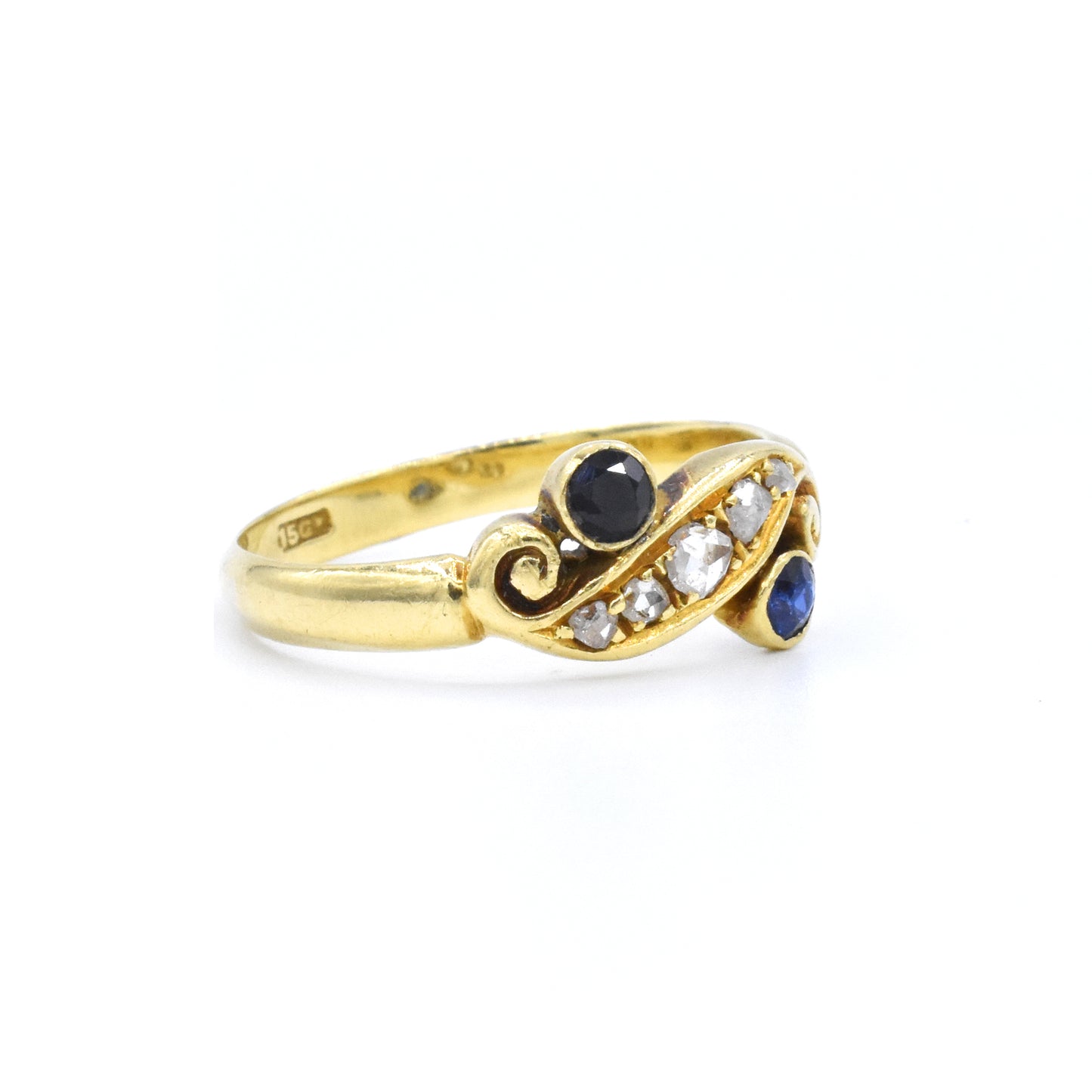 The Sapphire Scroll Ring