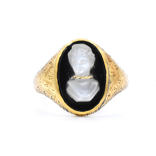 The Moonstone Bust Ring