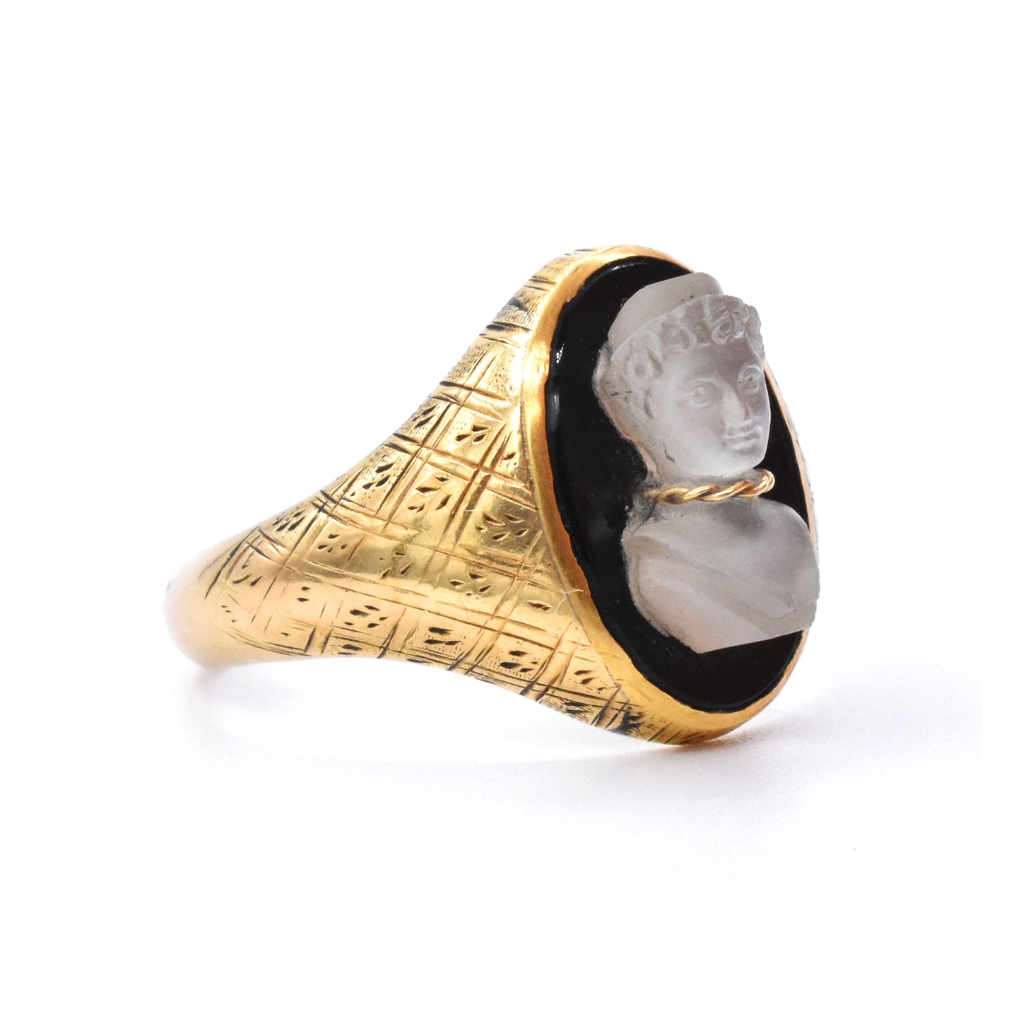 The Moonstone Bust Ring