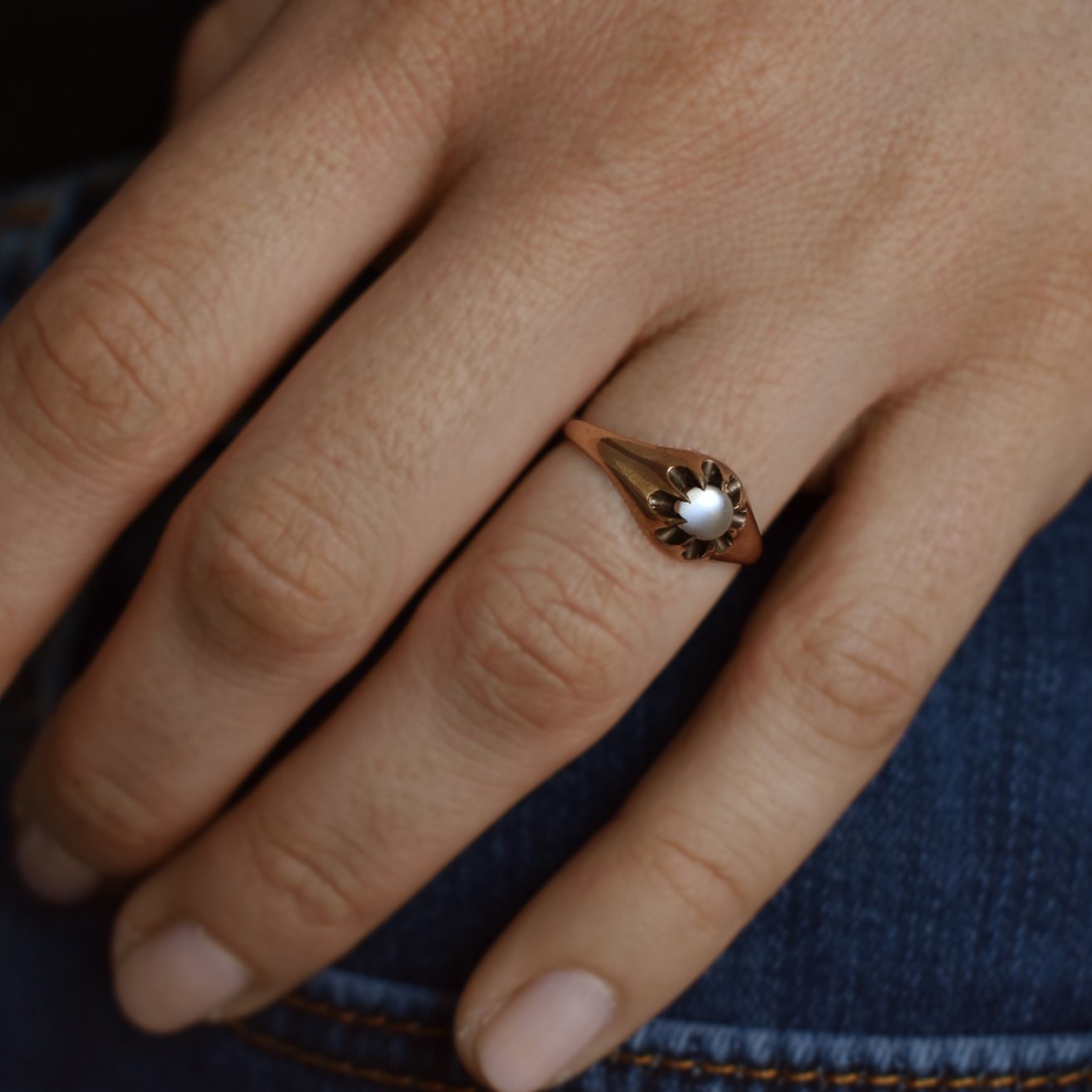 The Moonstone Buttercup Ring