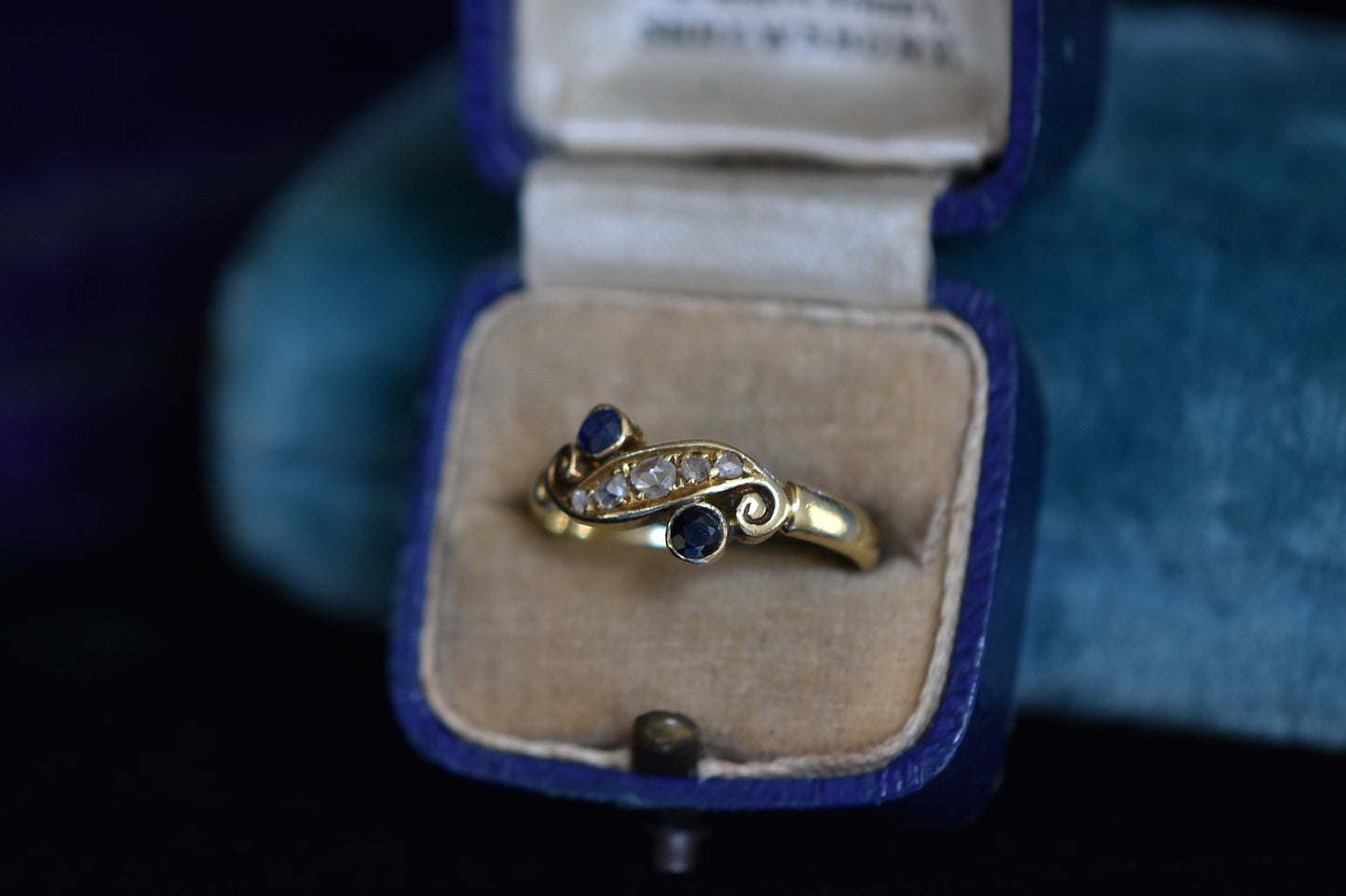 The Sapphire Scroll Ring