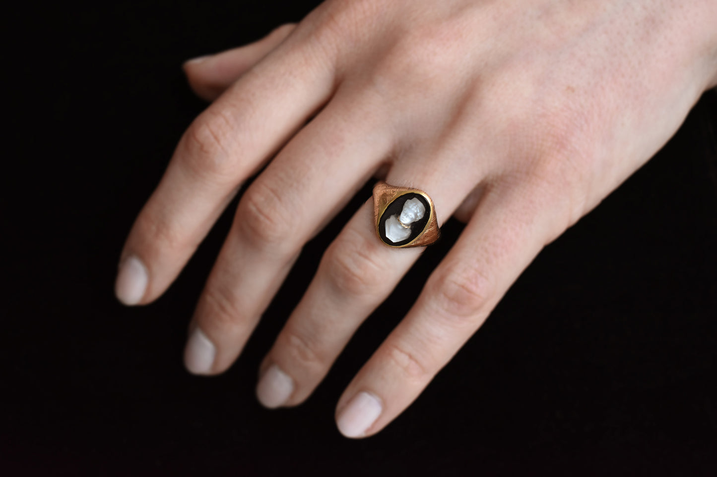 The Moonstone Bust Ring