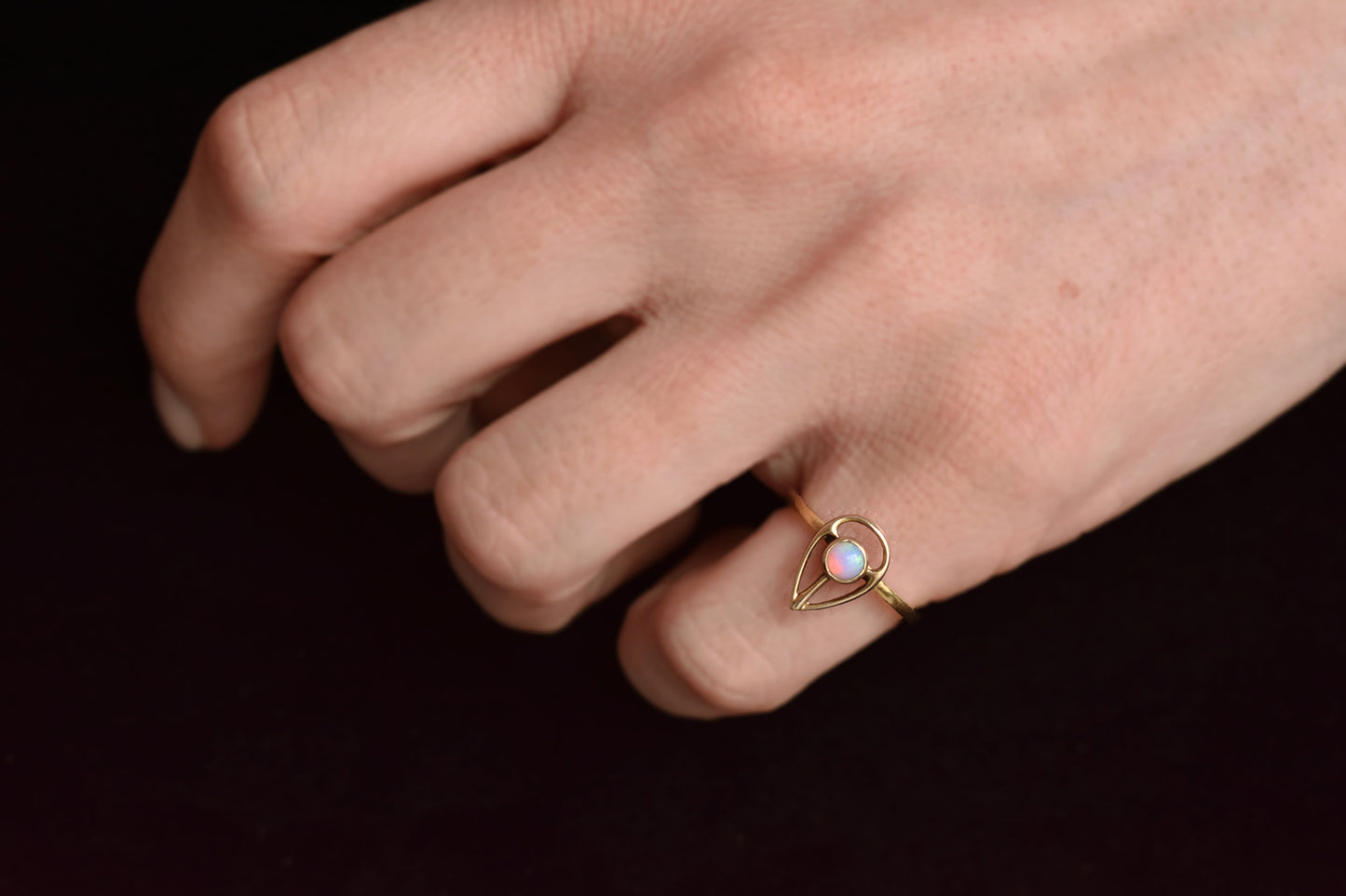 The Opal Teardrop Ring